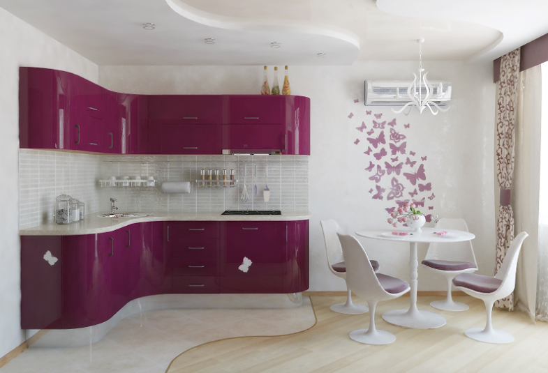 feminine-pink-kitchen-with-dining-space