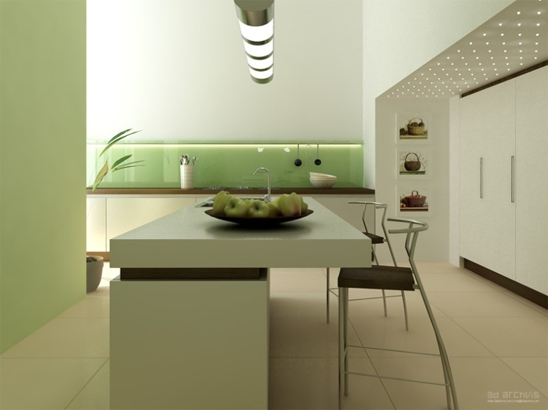minimalist-kitchen-with-dining-island