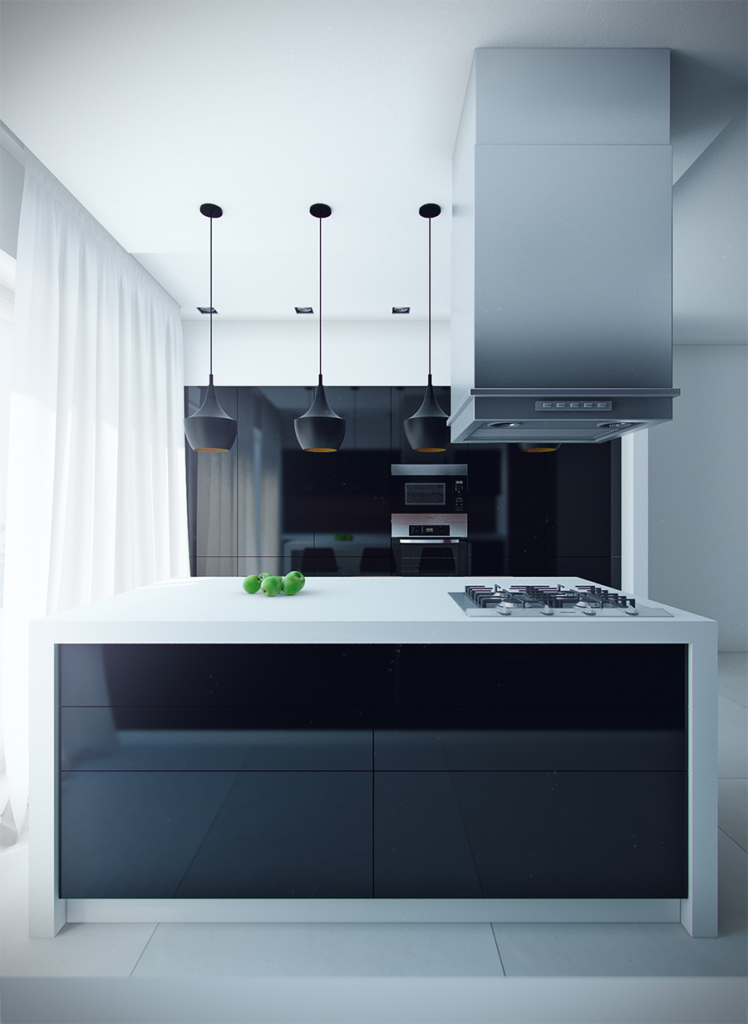 sleek-modern-kitchen-with-island